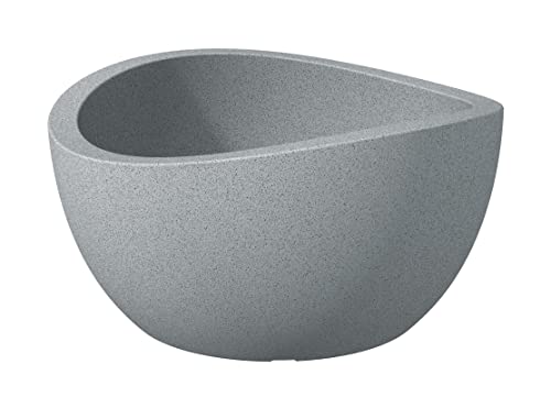 Scheurich Pflanzschale Wave Globe Bowl, Stony Grey, Kunststoff von Pflanzen Kölle