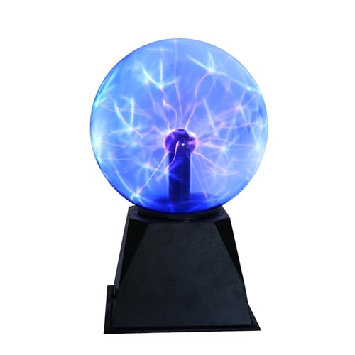 Pheashine Plasmakugel,15cm Plasma Ball Touch und Schallempfindliche, Plasmalampe 6 Zoll Magic Plasma Light Blau Blitzkugel Zauberkugel Pädagogisches Spielzeug Physik 220V von Pheashine
