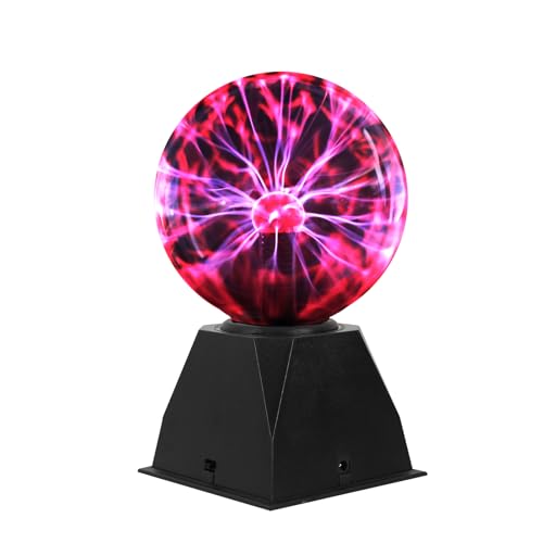Plasmakugel, 15cm Magic Sphere ball Leucht Berührungs- und Schallempfindliche Plasma Ball Light Elektrostatische Blitzkugel Plasmalampe Rotlicht Pädagogisches Spielzeug Physik von Pheashine