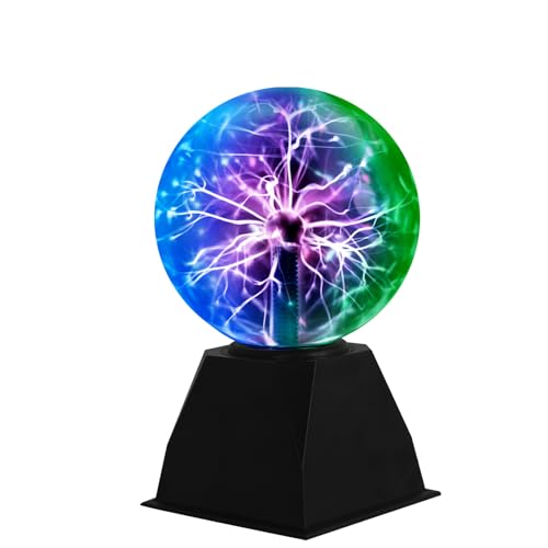 Plasmakugel 15cm Magic Sphere ball Leucht Berührungs- und Schallempfindliche Plasma Ball Light Elektrostatische Blitzkugel Dreifarbiges Licht Pädagogisches Spielzeug Physik von Pheashine