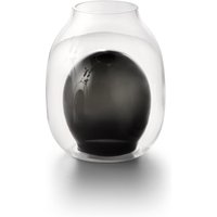 Philippi - Louisa Vase H 19 cm, schwarz / klar von Philippi