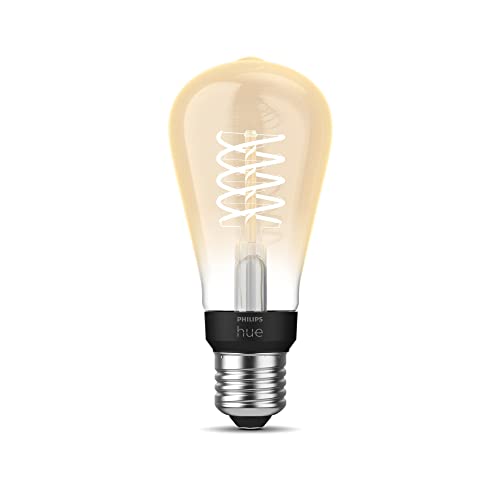 Philips Hue White Filament E27 Lampe Einzelpack, 7.2W, dimmbar, warmweißes Licht, steuerbar via App, kompatibel mit Amazon Alexa (Echo, Echo Dot) von Philips Hue
