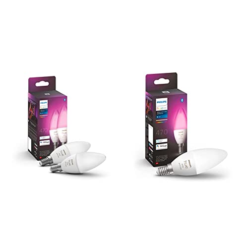 Philips Hue White & Color Ambiance E14 LED Lampe 3-er Pack, dimmbar, bis zu 16 Millionen Farben, steuerbar via App, kompatibel mit Amazon Alexa (Echo, Echo Dot) von Philips Hue