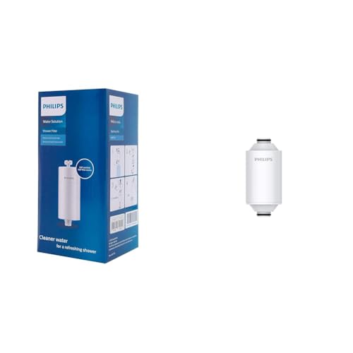 Philips AWP1775 Inline-Duschfilter, KDF-Filtersystem gegen Rest-Chlor, Bakterien, Verunreinigungen & Kalk, Wasser-Filter für Bad und Dusche & Philips AWP175 Philips Dusch-Filter/Wasser-Filter von Philips Water