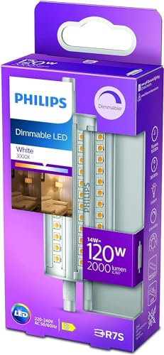 Philips Stab-LED R7S Lampe 118 mm (120 W), dimmbare R7S LED Stablampe mit neutralweißem Licht, energiesparende LED Lampe mit langer Nutzlebensdauer von Philips Lighting