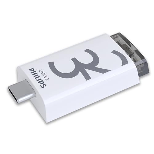 Philips Click Edition USB-C Anschluss USB 3.2 Gen 1 USB-Flash-Laufwerk 32 GB für PC, Laptop, Smartphone, Tablet mit USB-C-Anschluss, Lesegeschwindigkeit bis zu 120 MB/s von Philips