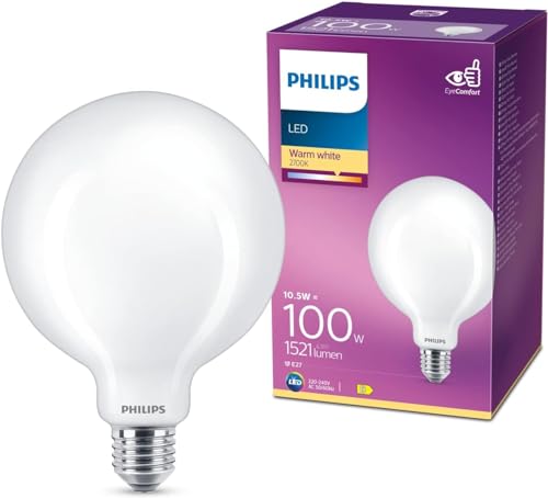 Philips LED Classic E27 Lampe, 100 W, Giant Globeform, matt, warmweiß von Philips Lighting