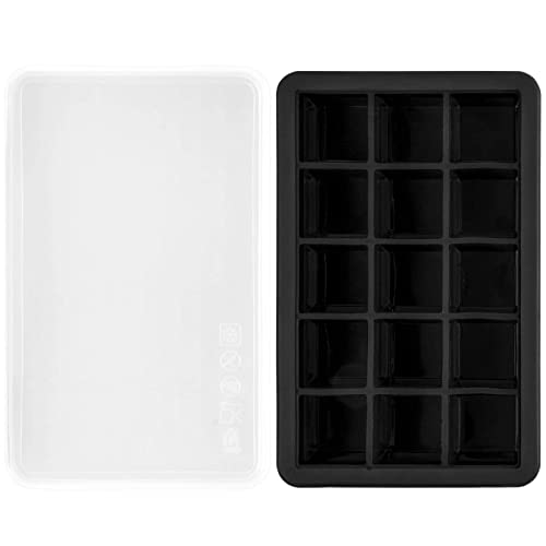 PhoneNatic Verschließbare Silikon Eiswürfelform für 15 Eiswürfel-in schwarz, Silkon von PhoneNatic