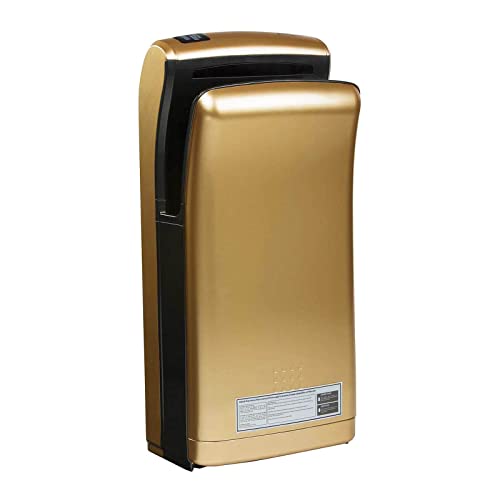 Physa BARI GOLD Händetrockner Touch-Free-Betrieb (elektrisch, 5s, LED-Display, 1.200W, 230V, Luftgeschwindigkeit: 90 m/s, 32.000 U/min, IPX4, inkl. Montagezubehör) Gold von physa wellness & lifestyle