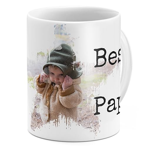 Pictogogo Personalisierte Kaffeetasse beidseitig bedruckt mit Bild und Text. Fototasse als Geschenk, hochwertige Keramiktasse, inklusive Geschenkbox, 330 ml (Sternförmiges Bild) von Pictogogo