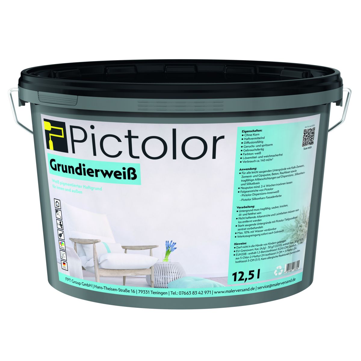 Pictolor® Grundierweiß Grundierfarbe von Pictolor