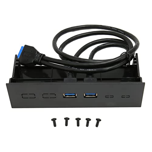 Pilipane 25-Zoll-Schacht Für Optische Laufwerke,Metall-USB-3.0-Frontplatten-Hub Mit 2 Anschlüssen Für 5, Erweiterung Der PC-Konnektivität, Hochgeschwindigkeits-Datenübertragung von Pilipane