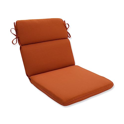 Pillow Perfect Outdoor Cinnabar Sitzkissen, rund, gebranntes Orange von Pillow Perfect