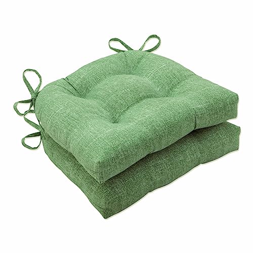 Pillow Perfect Outdoor | Indoor Tory-Palme Große Stuhlauflage, 2 Stück, Spun_Polyester, beige, 17 X 17.5 X 4 von Pillow Perfect