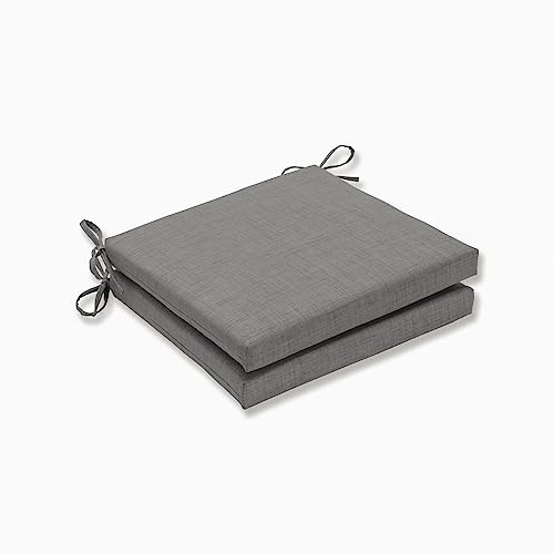 Pillow Perfect Sitzkissen, für Innen- und Außenbereich, strukturiert, quadratisch, Grau, 2 Stück, grau, 20 in. L X 20 in. W X 3 in. D von Pillow Perfect
