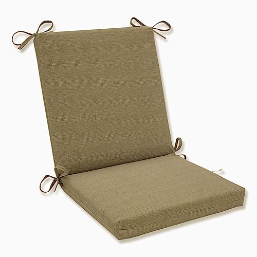 Pillow Perfect Sitzkissen für drinnen und draußen, strukturiert, quadratisch, Taupe von Pillow Perfect