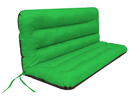 PillowPrim Kissen für Hollywoodschaukel • Gartenbankauflage • Bankauflage • Bankkissen • Sitzkissen und Rückenkissen • Gartenpolster • sitzbreite 180 cm • Grün von PillowPrim