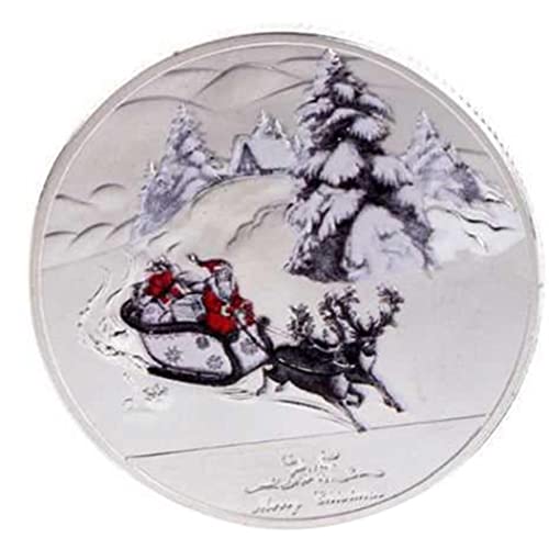 Frohe Weihnachten Weihnachtsmann Silber Überzogene Gedenkwürdigkeit Challenge Münze Souvenirs Dekoration Zubehör von PiniceCore