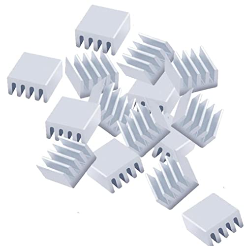 PiniceCore 20 Stücke Kühlkörper Elektronische Chipkühlkühler Für Mos Gpu Ic-chip 8.8x8.8x5mm (weiß) von PiniceCore