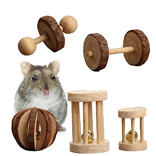 PiniceCore Pet Hamster Holz Holz Molar Chew Toy Supplies Glocke Für Kleintiere Übungs-Spielzeug von PiniceCore