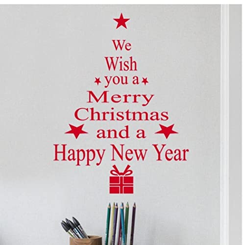 Zonster Frohe Weihnachten Baum Wandaufkleber Schneeflocke Starsticker Tür Windows Decals Weihnachten Noel Party Dekorationen Für Zuhause von PiniceCore