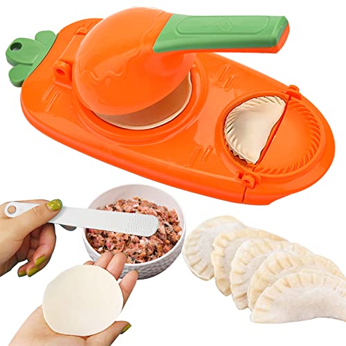 Pipihome Ravioli Maker, Dumpling Maker 2-in-1Knödelformdruck, Teigtaschenformer, Teigausrollmaschine, Pelmeni Maker, Ravioli Former, Ravioli Ausstecher, Knödel Skin Maker Knödel Formen von Pipihome