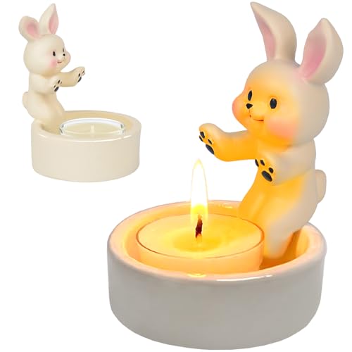 Ostertüte Kerzenhalter, Osterhase Kerzenständer, Hase Teelichthalter Candle Holder, Geschenke für Hasenliebhaber, Osterparty Ostergeschenk für Kinder (D) von Pipihome