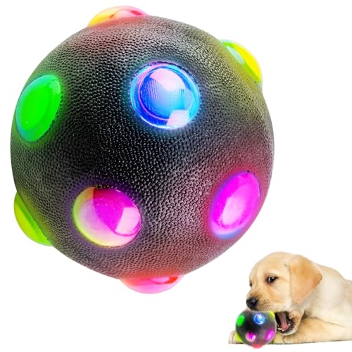 Pipihome Hundespielzeug Ball, Blinkender Ball, Elektrisch Hundeball, Hundeball Leuchtend Glow Ball, Geeignet für Alle Hunderassen, Interaktiver Hundeball für Drinnen, Draußen (A) von Pipihome