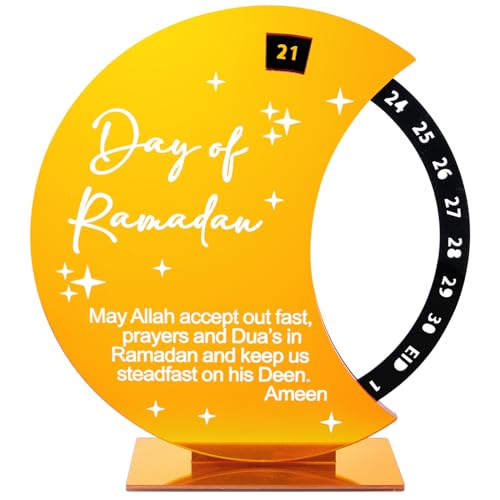 Ramadan Kalender Ramadan Dekoration, Eid Mubarak Dekoration Acryl Ramadan Kalender Kinder Ramadan Mubarak Dekoration, Mubarak Deko Wohnzimmer Ramadan Geschenke für Kinder von Pipihome