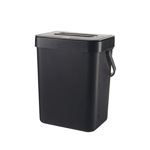 3-Liter-Küchenabfallbehälter mit Deckel, Aufsatzbehälter für Müllkomposter, Tragbar und Praktisch, Wandmontiertes Design, Einfache Lagerung, Abgerundete Ecken (2) von Pissente