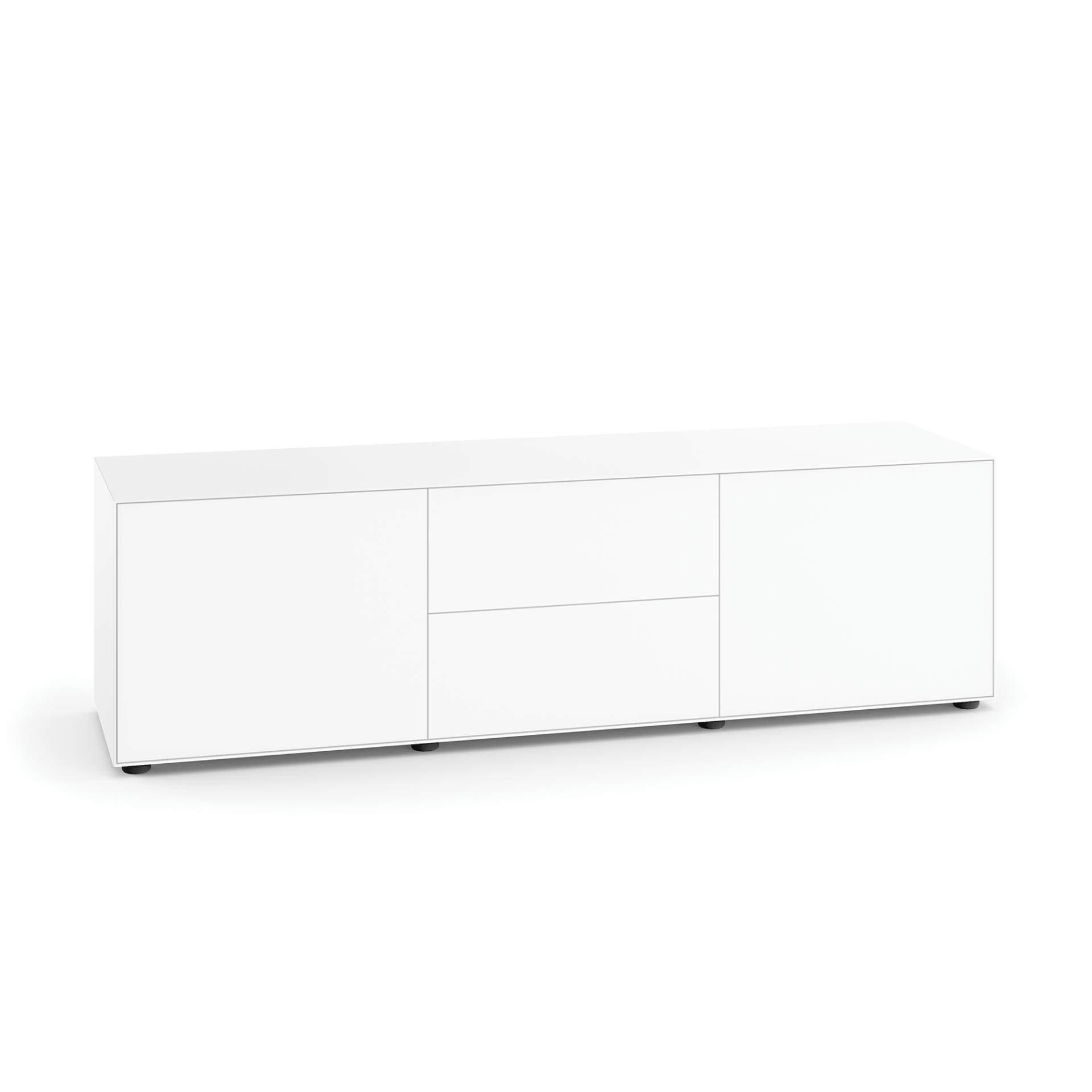 Piure - Nex Pur Box Sideboard mit Tür 180x50x48cm - weiß RAL 9016/MDF matt lackiert/BxHxT 180x50x48cm/mit Gleitfüße von Piure