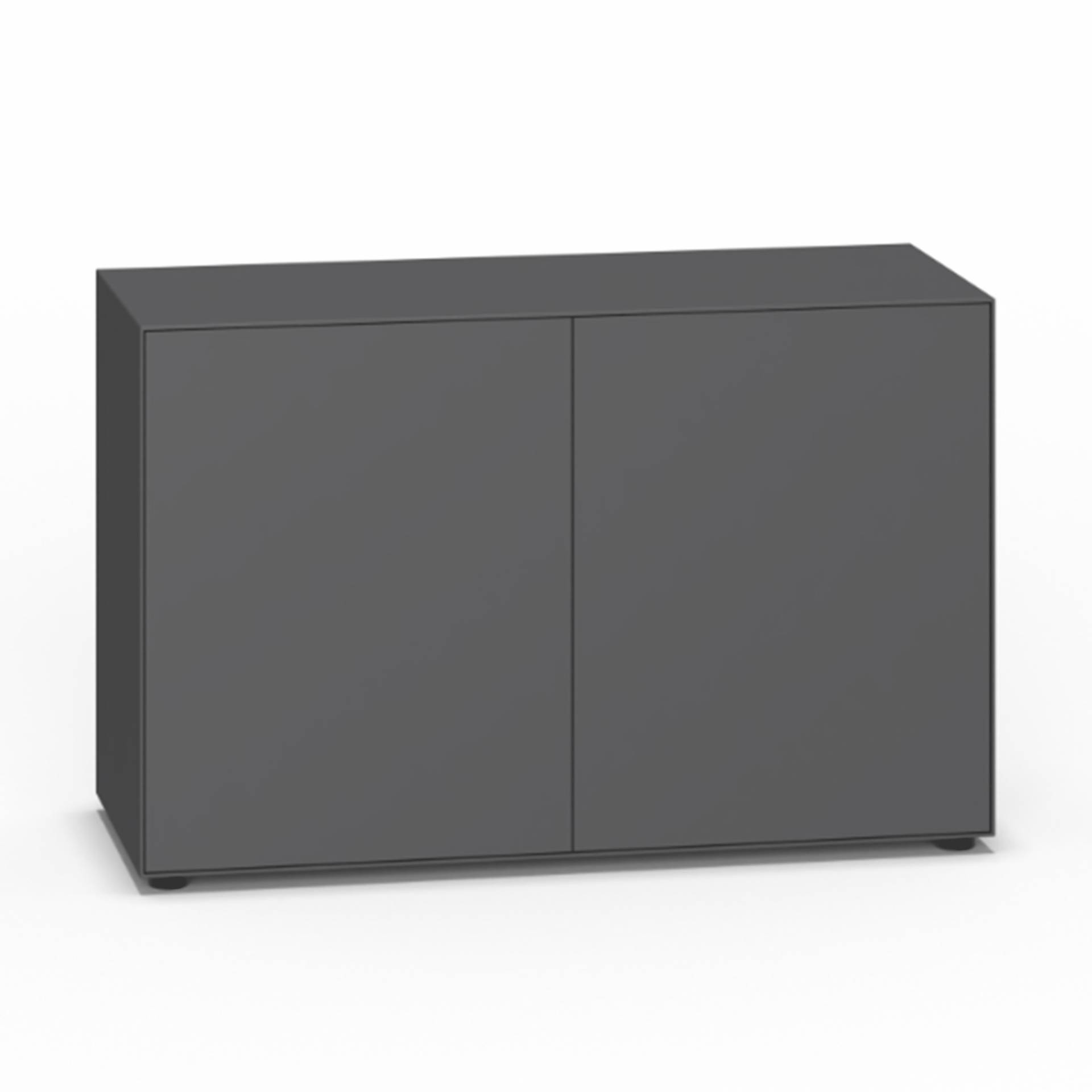 Piure - Nex Pur Box Türbox 120x77.5x48cm - graphit/MDF matt lackiert/mit Gleitfüße/1 Fachboden/inkl. Verstärkungsschiene, einstellbar 2 cm von Piure