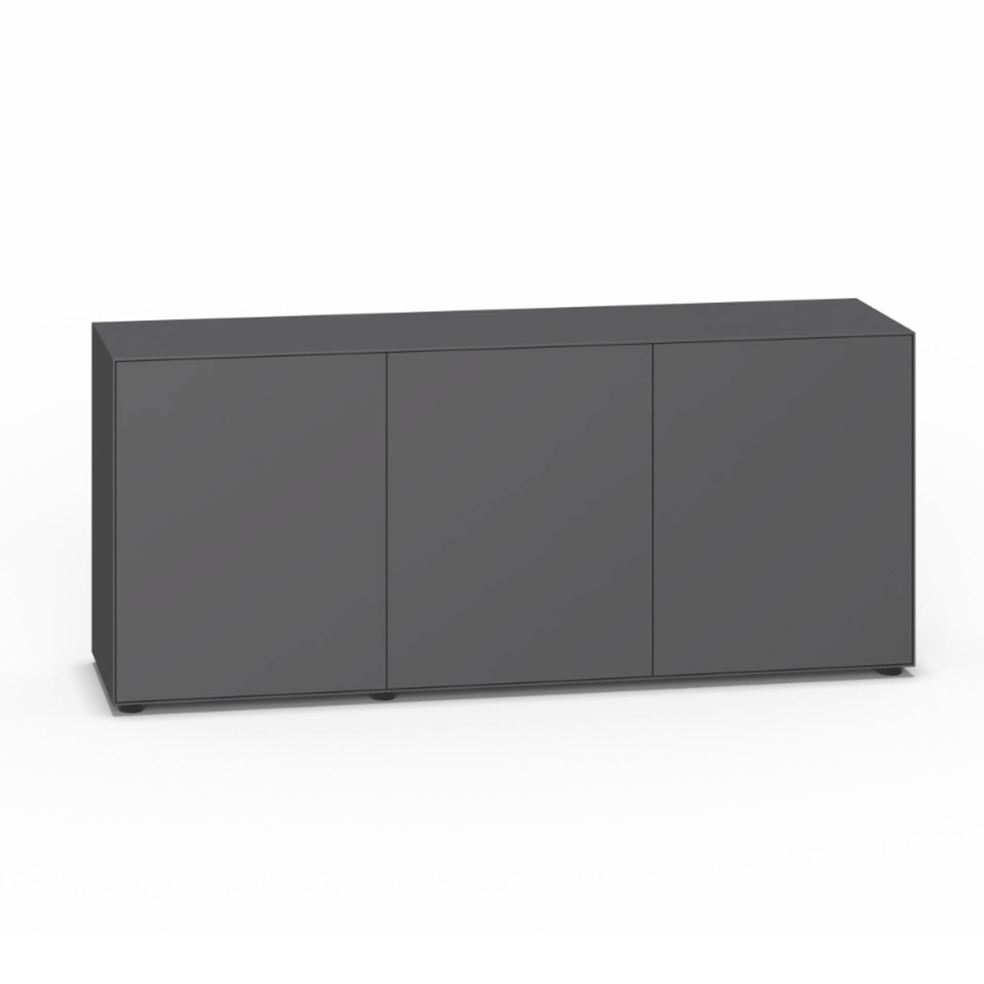 Piure - Nex Pur Box Türbox 180x77,5x48cm - graphit/MDF matt lackiert/mit Gleitfüße/2 Fachböden/inkl. Verstärkungsschiene von Piure