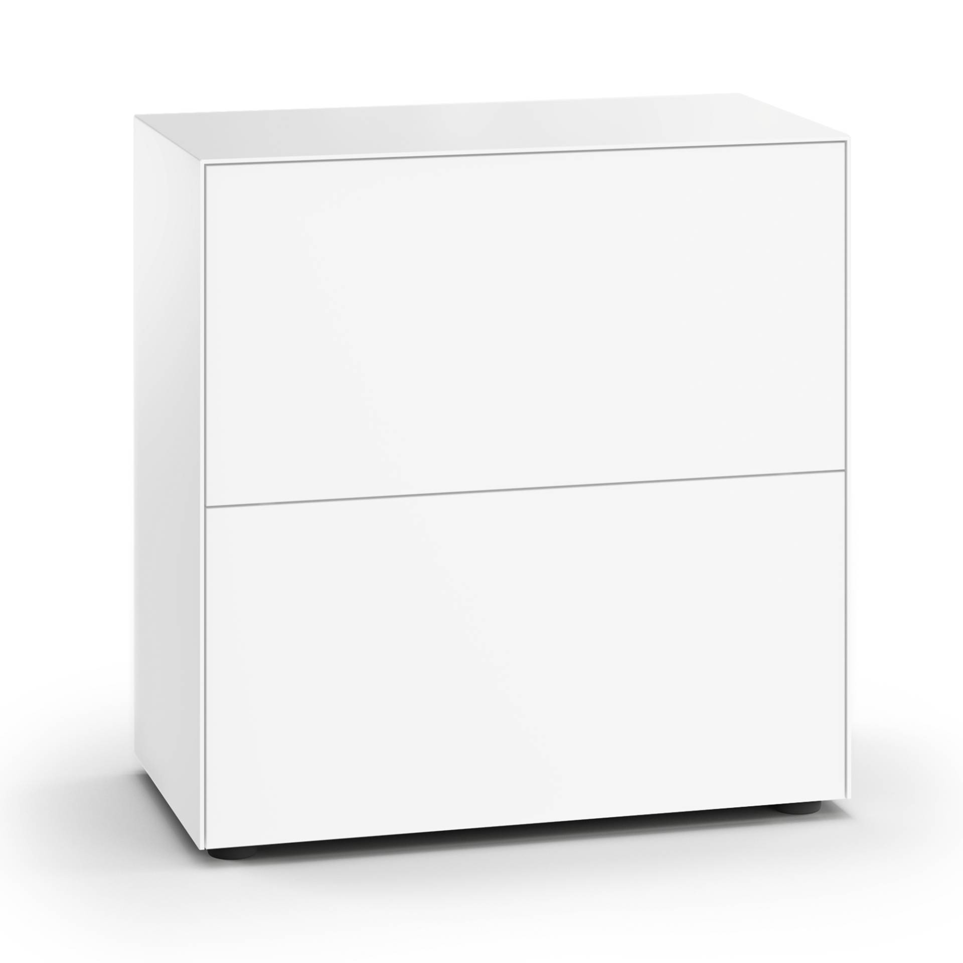 Piure - Nex Pur Office Klapptürbox 75x40x75cm - weiß RAL 9016/MDF matt lackiert/mit Gleitfüßen H 3cm/1 Fachboden von Piure