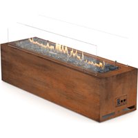 Planika Gas Line Outdoor GaLiO Corten Automatic [automatischer Gaskamin für den Außenbereich]: Gasflasche (Propan, Butan) - ohne Wlan Modul - ohne Sc von Planika