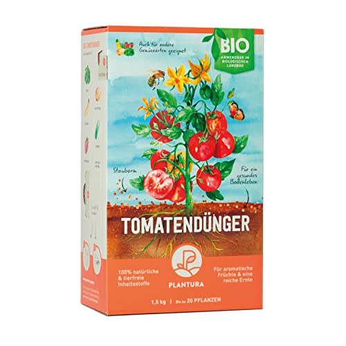 Plantura Bio-Tomatendünger, 3 Monate Langzeitwirkung, auch für Kartoffel, Zucchini & Co, 1,5 kg von Plantura