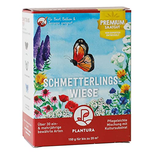 Plantura Schmetterlingswiese, 150 g, Premium-Saatgut, EIN- & mehrjährige Blumenmischung für Beet & Topf von Plantura