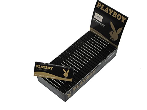 Playboy Zigaretten Paper Papers Platinum Short 1 Karton mit 25 Büchern 1 Booklet 50 Blatt Kurze Paper von Playboy