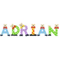 Playshoes Kinder Holz-Buchstaben Namen-Set ADRIAN - sortiert von Playshoes