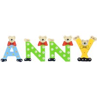 Playshoes Kinder Holz-Buchstaben Namen-Set ANNY - sortiert von Playshoes