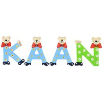 Playshoes Kinder Holz-Buchstaben Namen-Set KAAN - sortiert von Playshoes