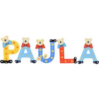 Playshoes Kinder Holz-Buchstaben Namen-Set PAULA - sortiert von Playshoes