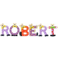 Playshoes Kinder Holz-Buchstaben Namen-Set ROBERT - sortiert von Playshoes