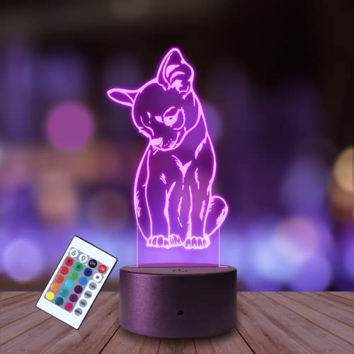 Plexido - Chihuahua Nachtlicht für Kinder,3D Illusions Dimmbares Stilllicht,Nachttischlampe mit einstellbarer Helligkeit,Perfektes Schlafbegleiter Geschenk von Plexido