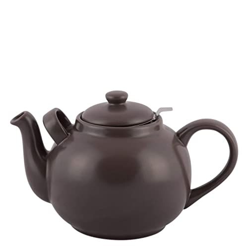 PLINT Simple & Stylish Ceramic Teapot, Globe Teapot with Stainless Steel Strainer, Ceramic Teapot for up to 10 Cups, 2500ml Ceramic Teapot, Flowering Tea Pot, TeaPot for Blooming Tea, Modern Black von Plint