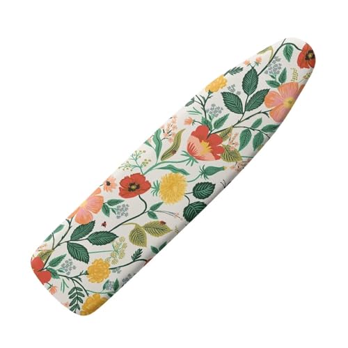 Poceacles Bügelbrettbezug und Bügelbrettbezug mit elastischem Rand, fleckenresistenter Bügelbezug mit hellem Blumendruck von Poceacles