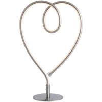 POCOline Tischleuchte Heart nickel matt weiß Metall Kunststoff B/H: ca. 24x40 cm von Pocoline