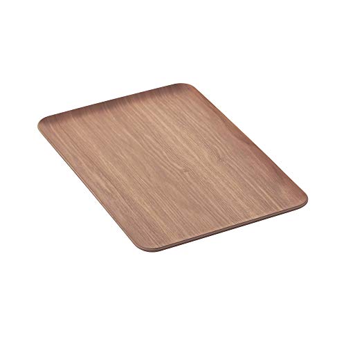 Point-Virgule Serviertablett, rechteckiges deko Tablett für Küche, Walnuss holzfarbe, 39x27cm von Point-Virgule