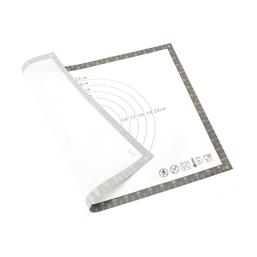 Point Virgule Silikon-Backmatte mit Größenanzeige, wiederverwendbar, aus Fiberglas, Weiß, 40 x 30 cm von Point-Virgule