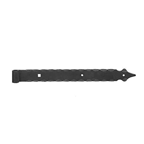 Pollmann®Baubeschläge 3552400 Ladenband Rolle Ø 16 mm x 400 mm, mit Zierspitze, schwarz, randgehämmert von Pollmann